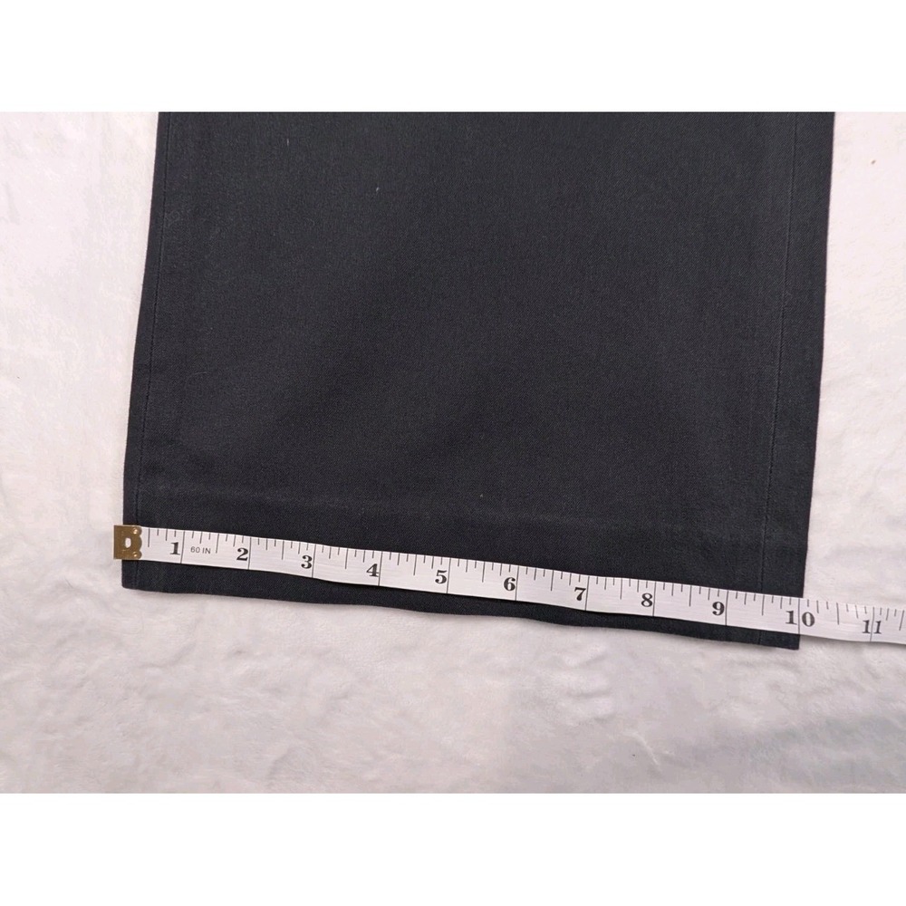 Weekend MaxMara Twill Knit Wide Leg Trousers Women Size 8 Flat Front Black - Picture 9 of 11
